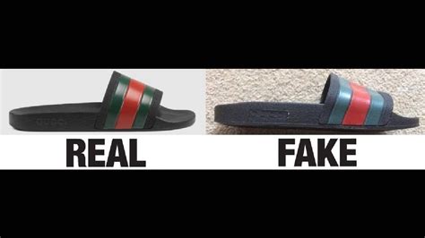 fake vs real gucci flip flops|knock off gucci slides.